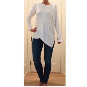 Wilt asymmetrical white long sleeve tee